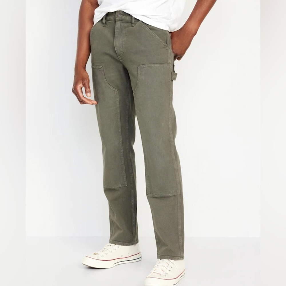 NWOT Old Navy men’s 90’s straight cargo built-in flex pants Olive 38x30 new